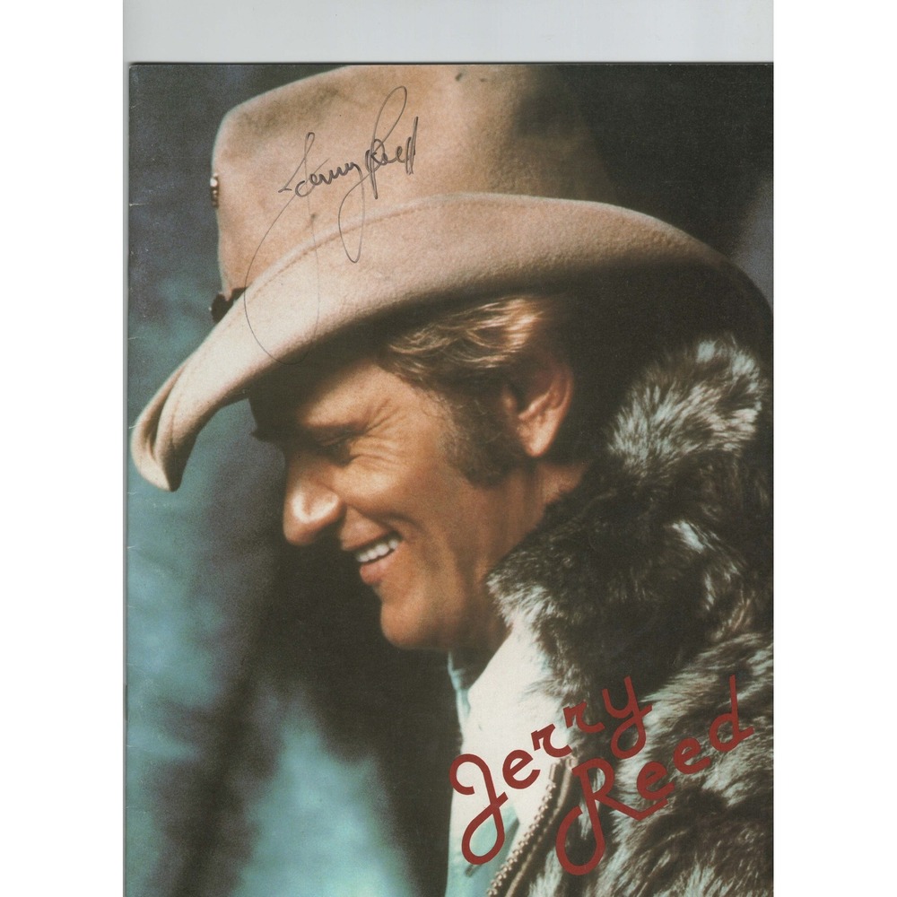 Signed Vtg Jerry Reed Souvenir Program Thompson Station Congregation Autograph